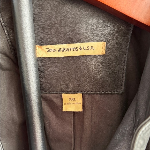 John Varvatos Black Lambskin Leather Jacket - Picture 4 of 9